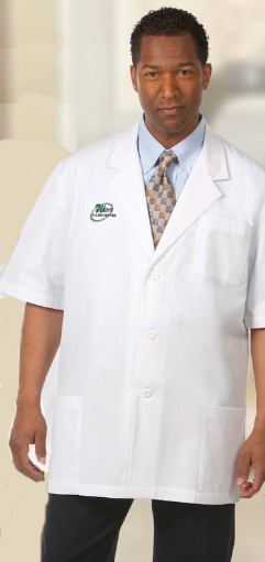 Short sleeve lab coat mens deals